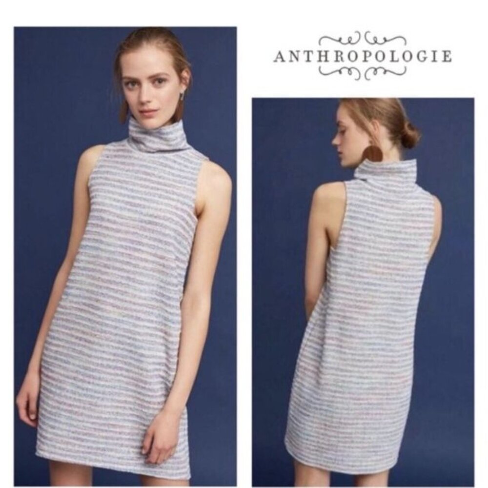 Anthropologie Akemi + Kin Multicolor Tweed Cowl Neck Dress